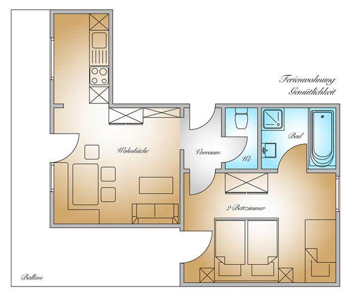 Gaestehaus Herrmann フィルツモース 部屋 写真
